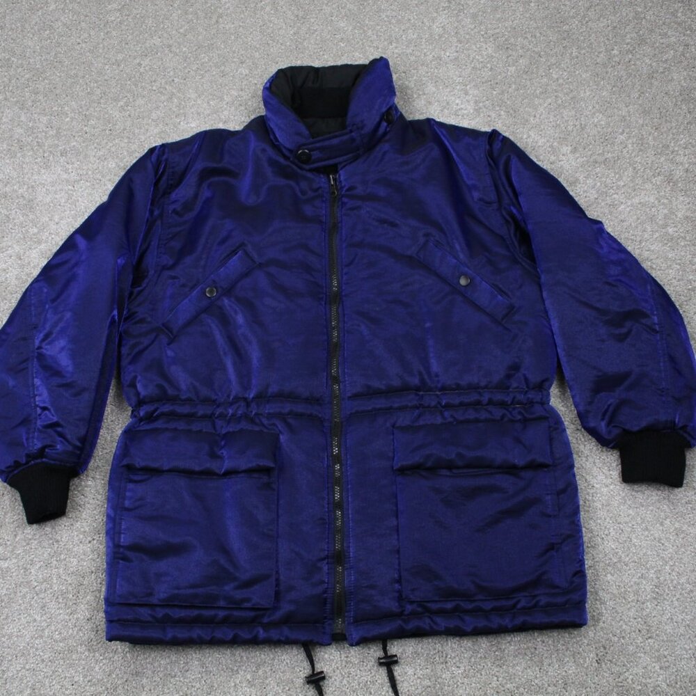 VTG Colebrook Jacket Womens Medium‎ Purple/Black Reversible Puffy Winter Coat